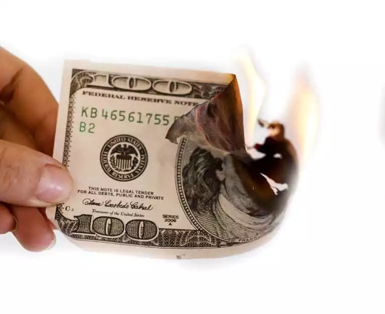 burning money