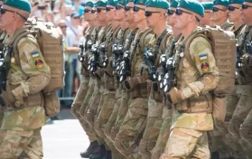 Ukrainian Troops marching