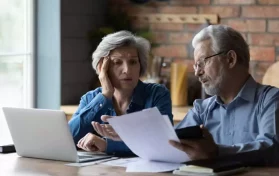 Elderly couple in debt