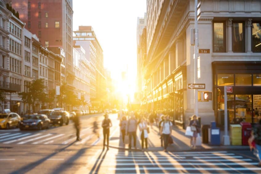 people walking in nyc